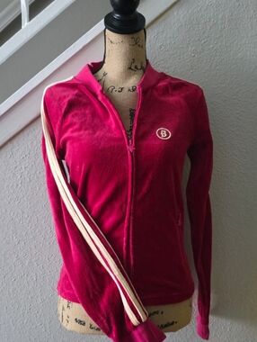 BODY BY RAVEN Tracy Red Velour Jacket S